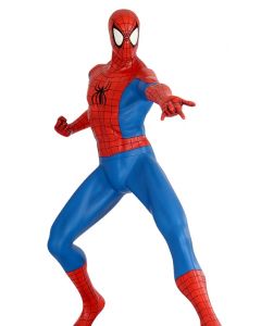 Spiderman Comic Statue mit Metallplatte - Marvel lebensgroß