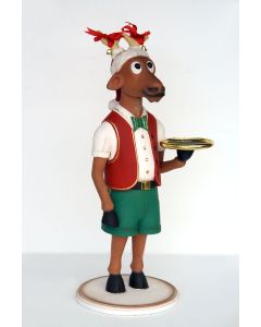 Lustiges Rentier Boy klein lebensgroß