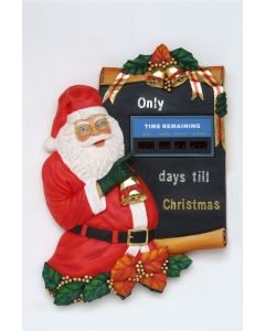 Weihnachtsrelief mit Santa Claus und Countdownfunktion lebensgroß