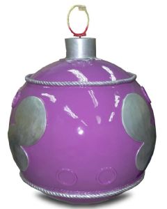 Weihnachtskugel strukturiert Lila vergrößert