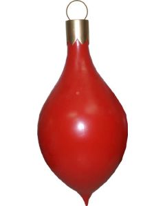 Längliche Weihnachtskugel Rot vergrößert