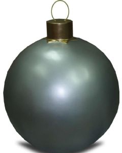 Weihnachtskugel ohne Struktur Silber vergrößert