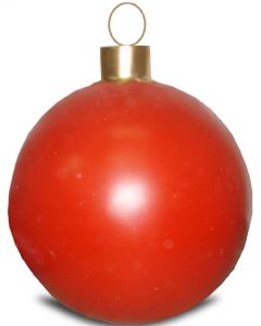 Weihnachtskugel ohne Struktur Klein Rot vergrößert