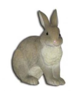 Hase schauend nach links lebensgroß