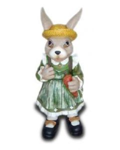 Osterhasenschülerin mit Rucksack vergrößert