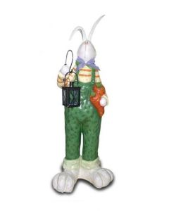 Osterhase stehend mit Laterne vergrößert