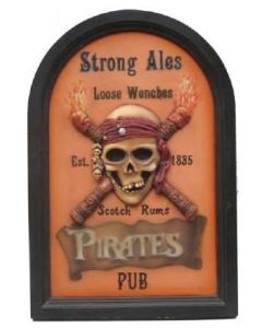 Piratenschild Pirate-Pub verkleinert
