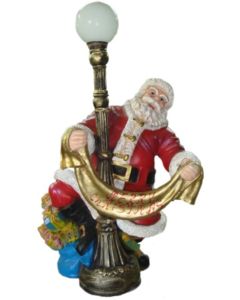 Weihnachtsmann an Lampe, elektrisch beleuchtet verkleinert