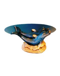 Glastisch mit Delfinen verkleinert