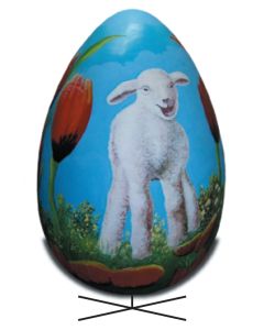 Riesenosterei mit Osterlamm übergroß XXL