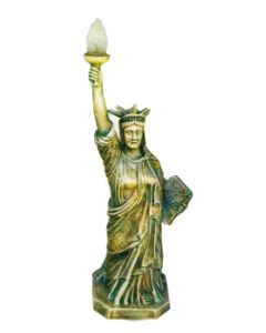 Freiheitsstatue bronze gold mit Lampe mittel-groß verkleinert