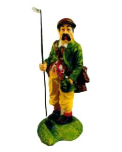 Golf Caddy mit Tasche am Loch klein verkleinert