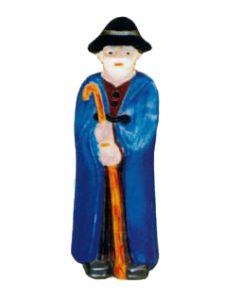 stehender Hirte mit blauem Mantel klein verkleinert