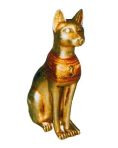 goldene große ägyptische Katze lebensgroß