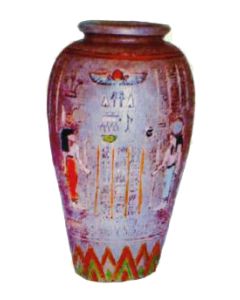 ägyptische Vase rosa lebensgroß