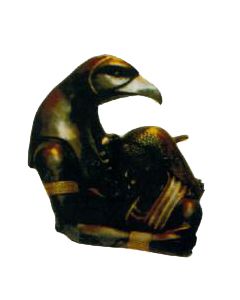 Anubis tröstet Ägypterin Büste verkleinert