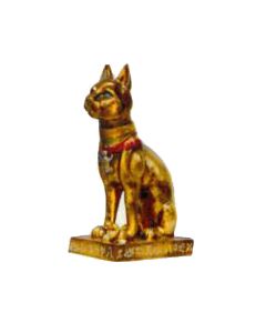 kleine ägyptische katze in gold verkleinert