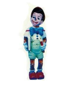 Pinocchio stehend mit Buch und Stift Variante 2 lebensgroß