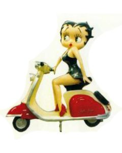 Betty Boop sitzend auf Vespa verkleinert