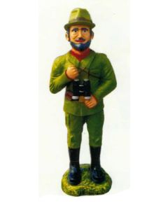 grüner Förster mit Fernglas verkleinert