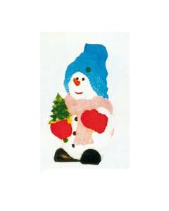 bunter Schneemann klein Variante 1 verkleinert
