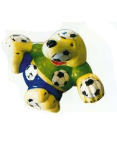 lustiges Fußballmaskottchen verkleinert