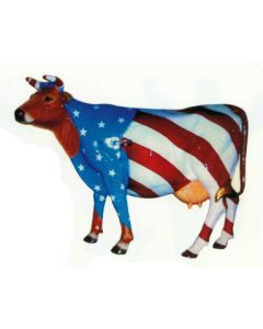Design Kuh groß mit amerikanischer Bemalung lebensgroß
