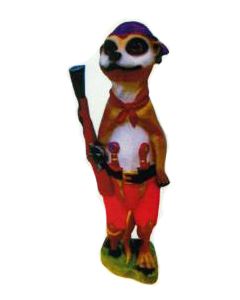 Erdmännchen als Seeräuber lebensgroß