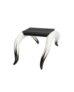 Stierhorn Fußhocker lebensgroß