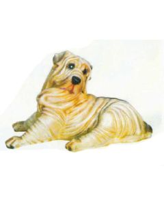 Shar Pei beige liegend lebensgroß