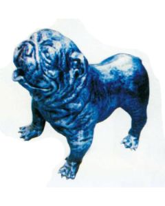 Mops groß schwarz silber lebensgroß