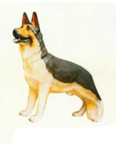Deutscher Schäferhund stehend lebensgroß