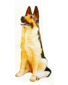 Deutscher Schäferhund sitzend lebensgroß
