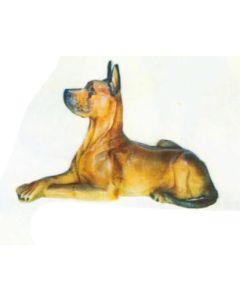 Bulldogge liegend lebensgroß
