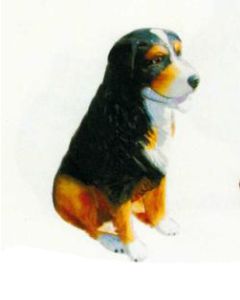Berner Sennenhund sitzend lebensgroß