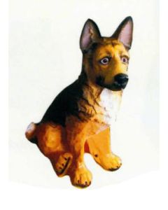 Schäferhund sitzend lebensgroß