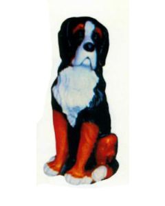 Berner Sennenhund sitzend lebensgroß