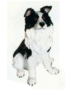 Border Collie sitzend lebensgroß