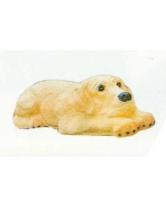 Labrador liegend beige lebensgroß