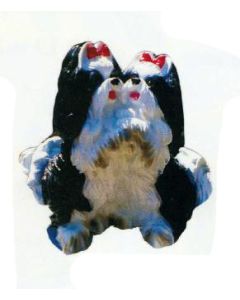 Shih Tzu Pärchen machen Männchen lebensgroß