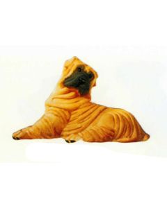 Shar Pei beige liegend lebensgroß