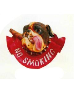 Bulldog No-Smoking Schild lebensgroß