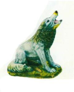 Wolf heulend lebensgroß