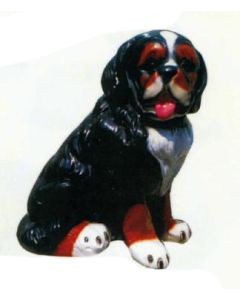 Berner Sennenhund Welpen sitzend lebensgroß
