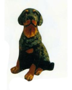 Gordon Setter sitzend lebensgroß