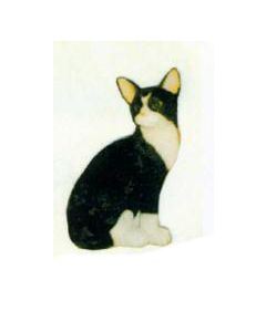 sitzende Katze lebensgroß