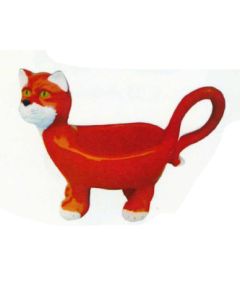 Katze braun als Gefäß lebensgroß
