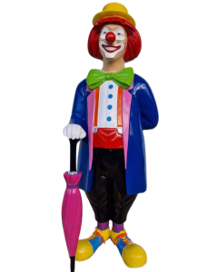 Clown mit Schirm verkleinert