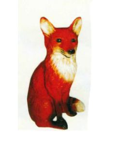 sitzender Fuchs groß lebensgroß