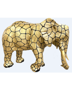 Elefant Luxus in Goldoptik lebensgroß
